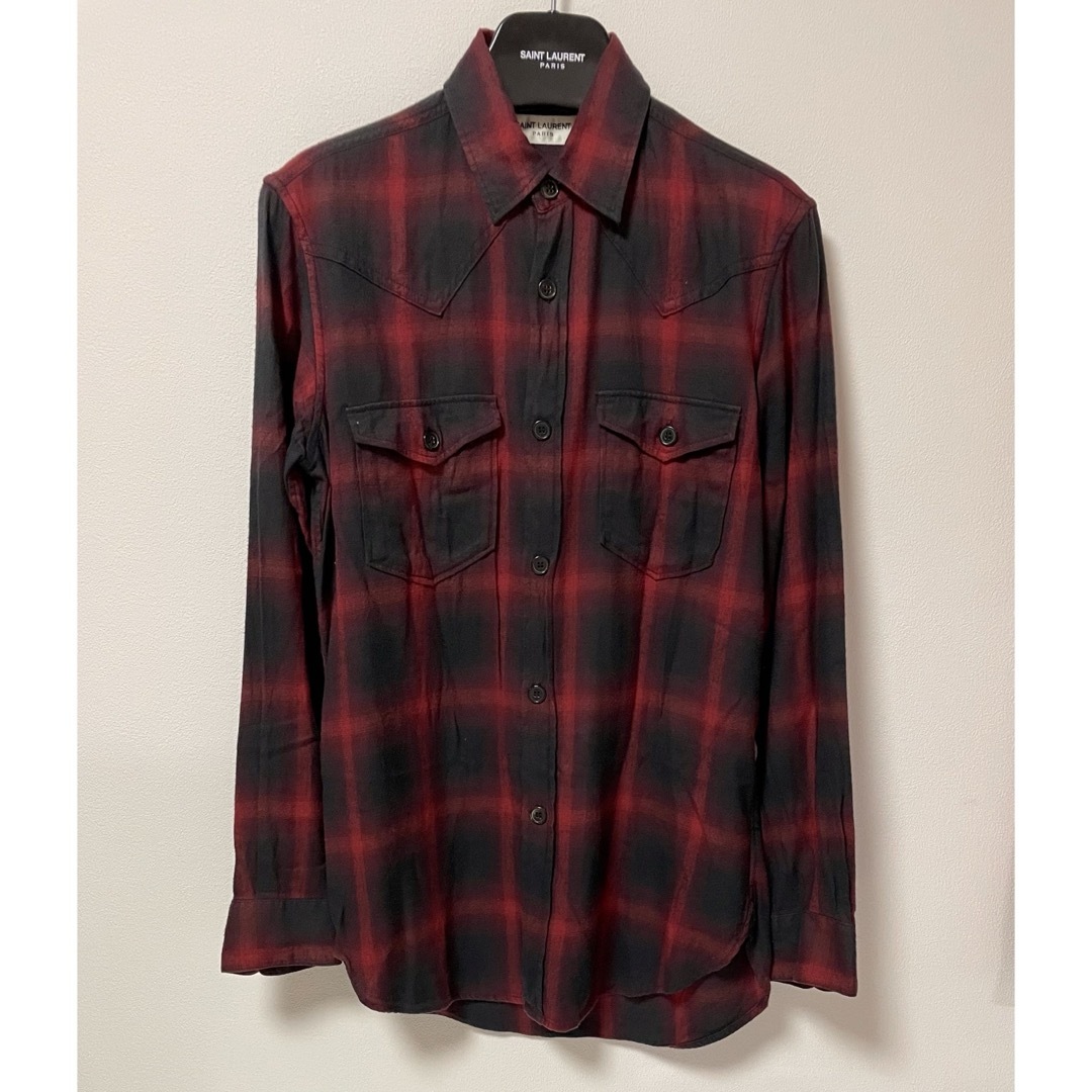 SAINT LAURENT - 15AW サンローランパリ ウェスタンチェック SAINT LAURENT - 15AW サンローランパリ ウェスタンチェック