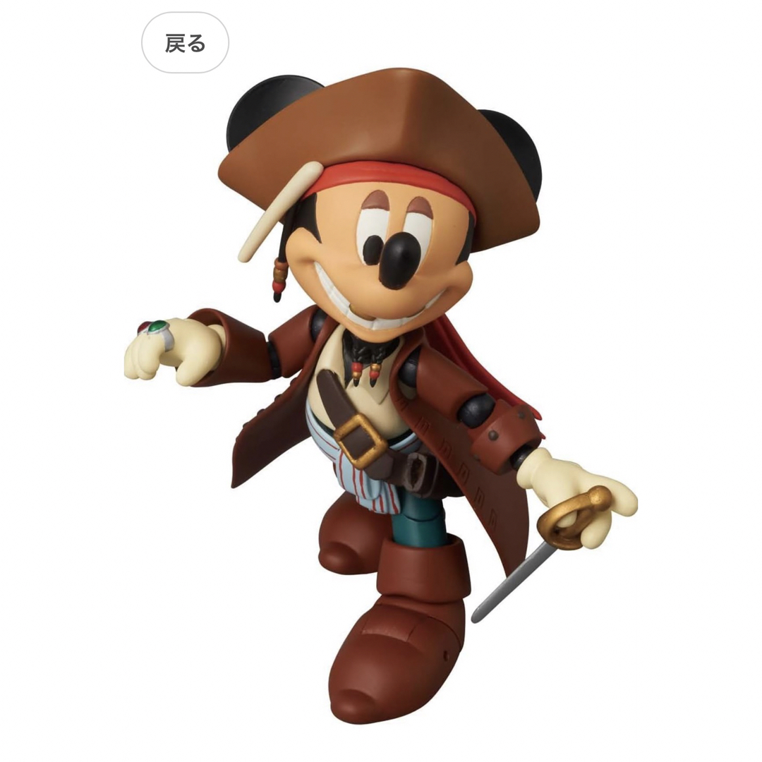 Disney(ディズニー)のミッキー　ジャック・スパロウ　フィギュア エンタメ/ホビーのおもちゃ/ぬいぐるみ(キャラクターグッズ)の商品写真