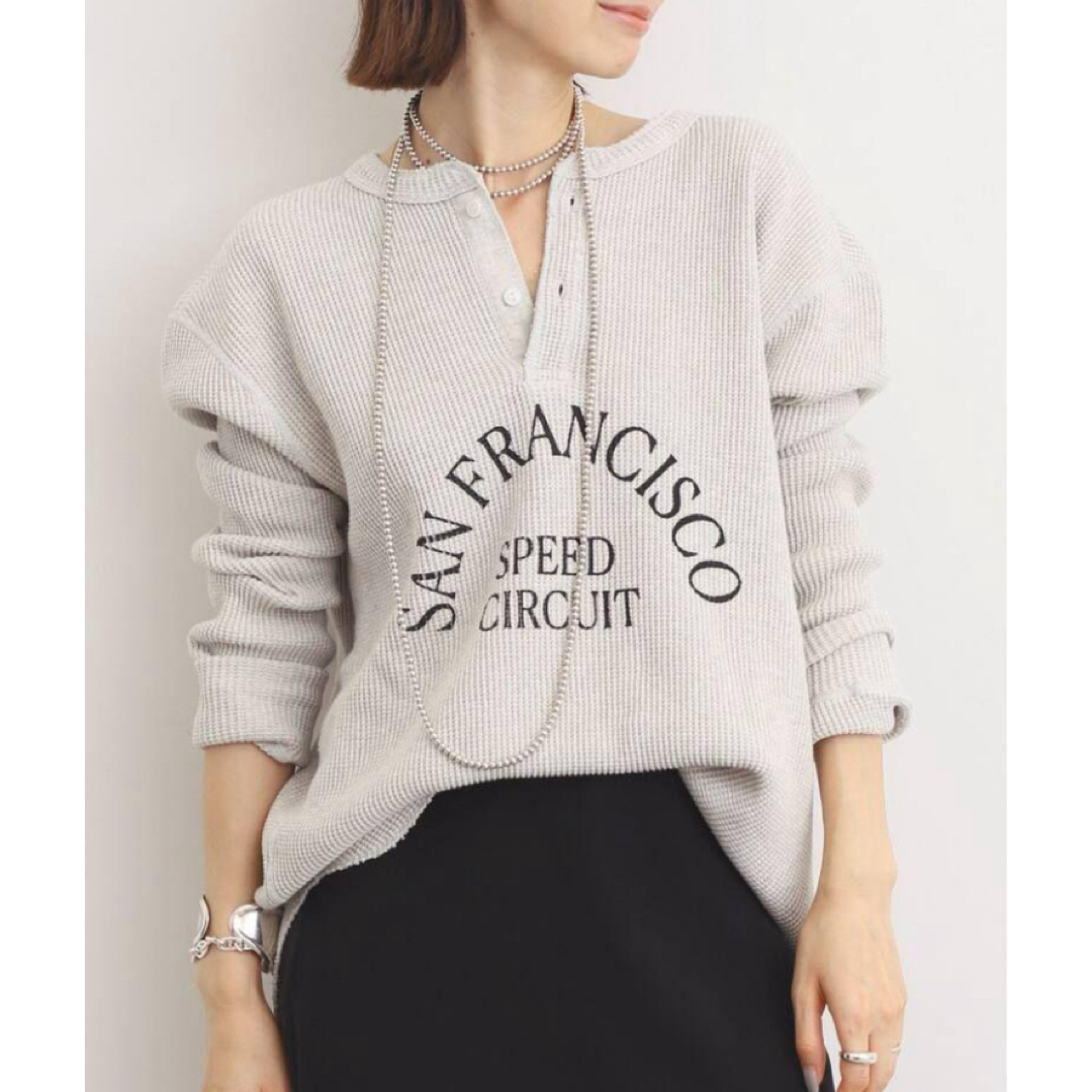 GOOD GRIEF! SFSC PRINTED HENLEY NECK TOP GOOD GRIEF! SFSC PRINTED HENLEY NECK TOP