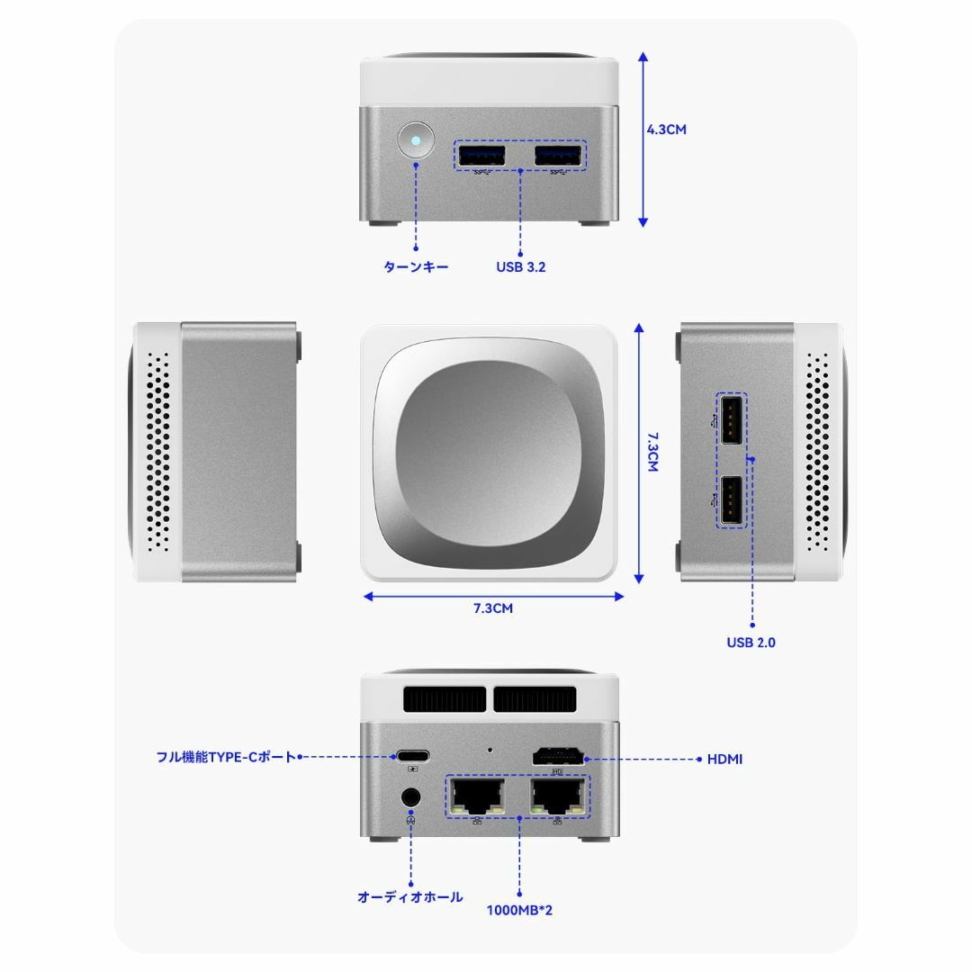 色:N10012G+512G】SkyBarium ミニPC N100、フル機能の通販 by 色:N10012G+512G】SkyBarium ミニPC N100、フル機能の通販 by