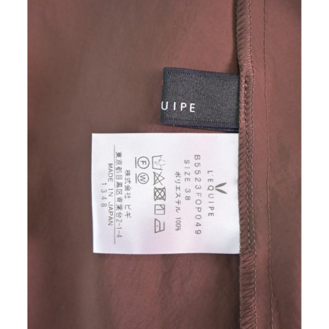 L´EQUIPE YOSHIE INABA ワンピース 38(S位) 茶 【古着】 L´EQUIPE YOSHIE INABA ワンピース 38(S位) 茶 【古着】