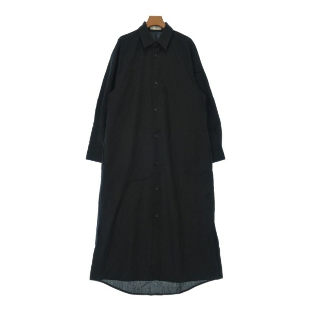 THE HINOKI - THE HINOKI ザヒノキ シャツワンピース 1(S位) 黒 THE HINOKI - THE HINOKI ザヒノキ シャツワンピース 1(S位) 黒