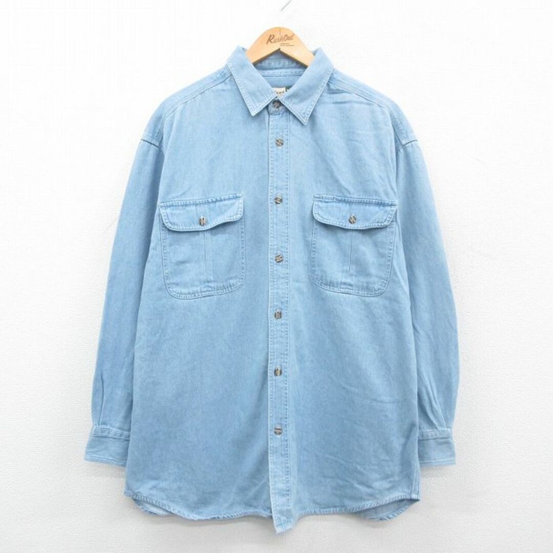 XL☆古着 Wear Guard 長袖 シャツ メンズ 00年代 00s ロング丈 XL☆古着 Wear Guard 長袖 シャツ メンズ 00年代 00s ロング丈
