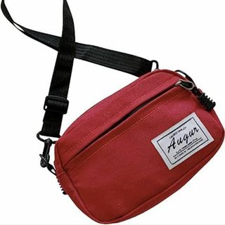 カラフル キャンバス ミニショルダーバッグ コンパクト ミニバッグ (レッド)(ショルダーバッグ)