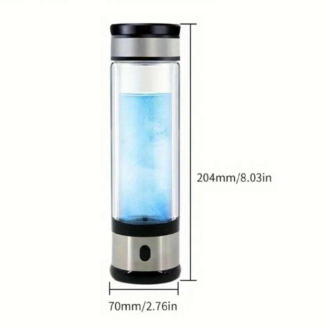 350mlの携帯用水素水カップ 電解水素水カップ USB給電 2週間使用 350mlの携帯用水素水カップ 電解水素水カップ USB給電 2週間使用