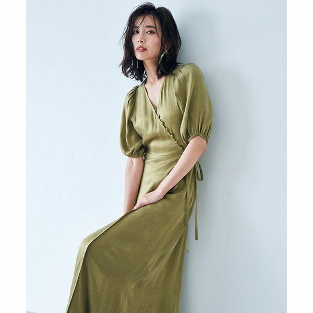 FRAY I.D - FRAY I.D IPEKERカシュクールサテンワンピース FRAY I.D - FRAY I.D IPEKERカシュクールサテンワンピース