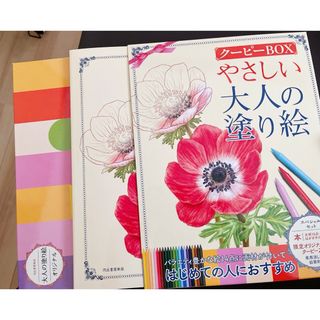【新品未使用】やさしい大人の塗り絵　クーピーBOX(色鉛筆)