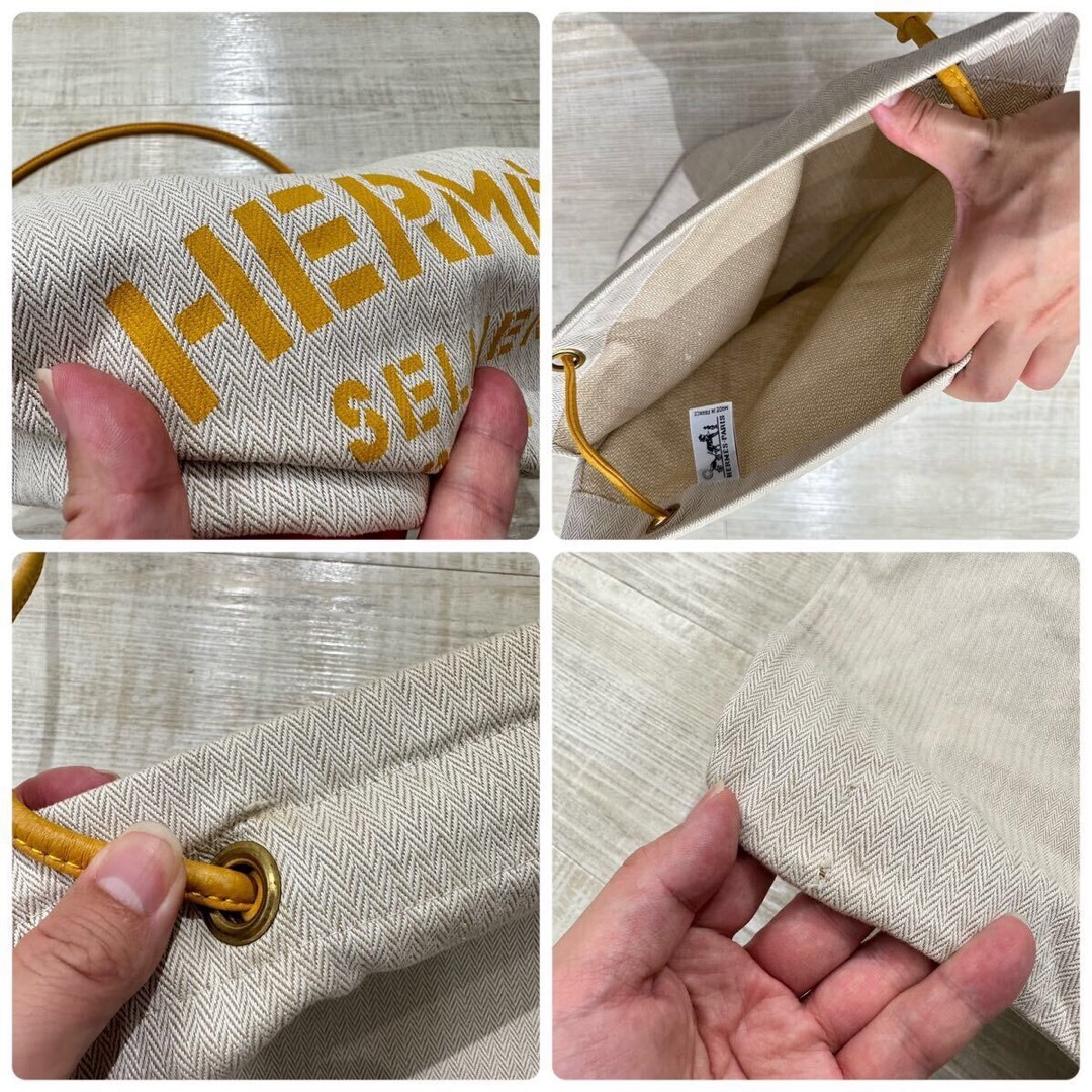 HERMES - 名作 HERMES アリーヌ GM ショルダー バッグ ロゴ HERMES - 名作 HERMES アリーヌ GM ショルダー バッグ ロゴ