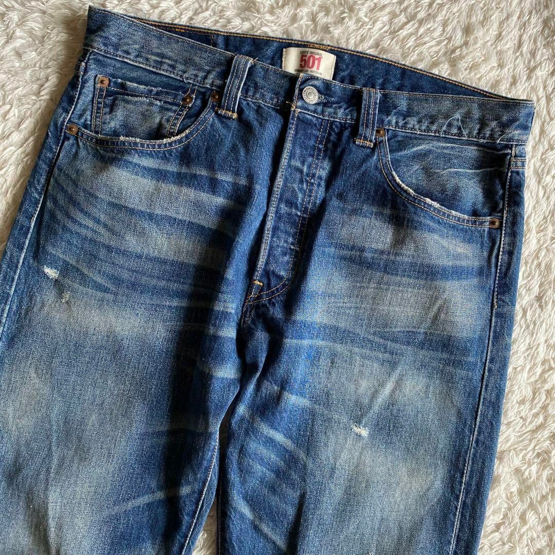 リーバイス 501 キムタクモデル USED加工 鬼ヒゲ 縦落ち リーバイス 501 キムタクモデル USED加工 鬼ヒゲ 縦落ち