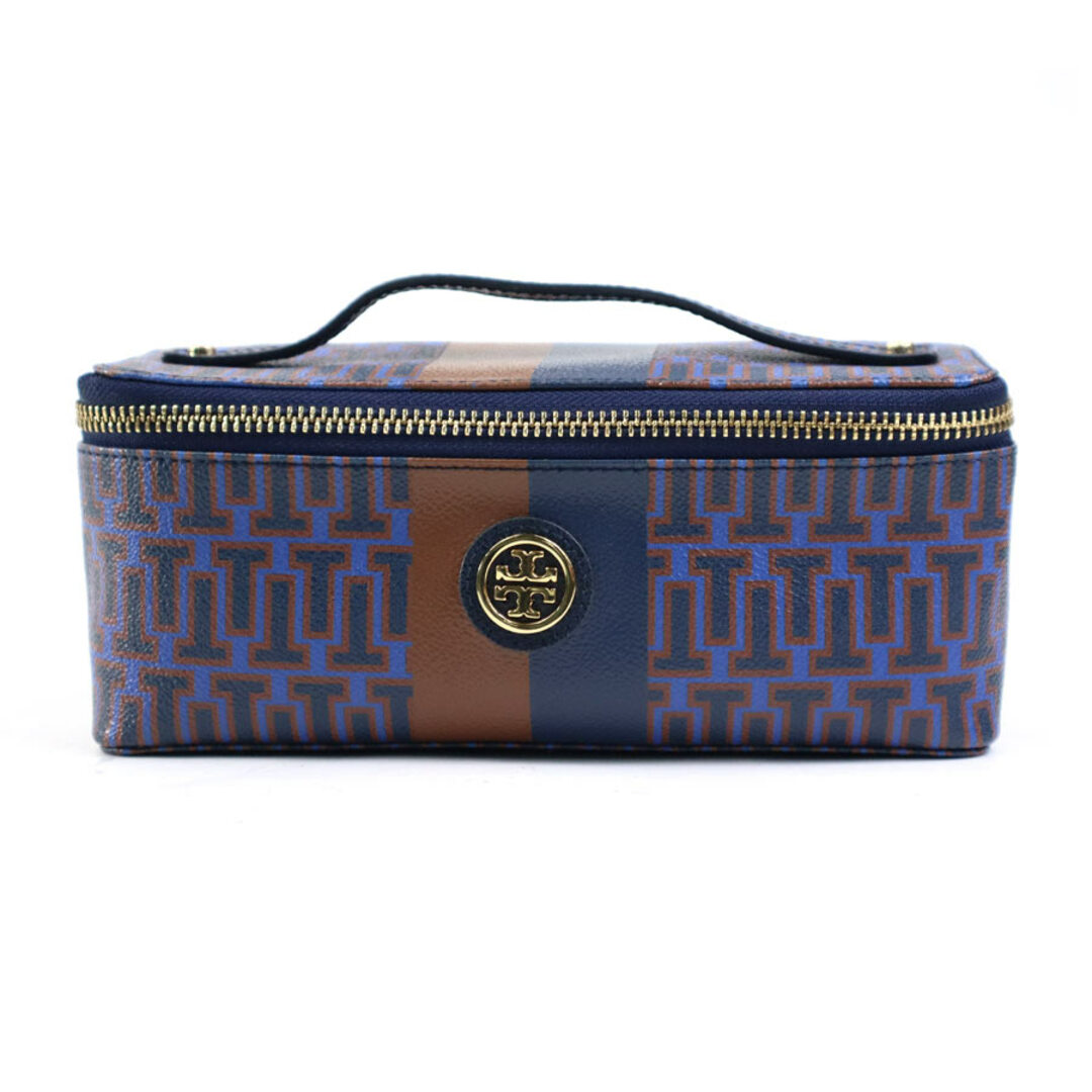 Tory Burch - トリーバーチ Tory Burch ハンドバッグ バニティバッグ レザー ネイビー×ブラウン レディース 送料無料【中古】 h30474i