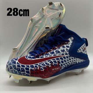 NIKE - NIKE 野球 スパイク 金具 ブルー 青 28㎝ ミドルカット NIKE - NIKE 野球 スパイク 金具 ブルー 青 28㎝ ミドルカット