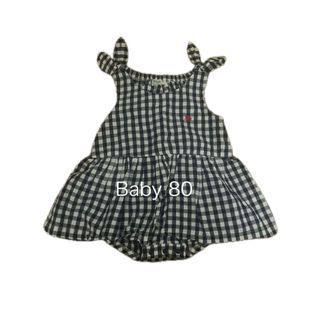 ベビー服　チェックワンピース　80(ワンピース)