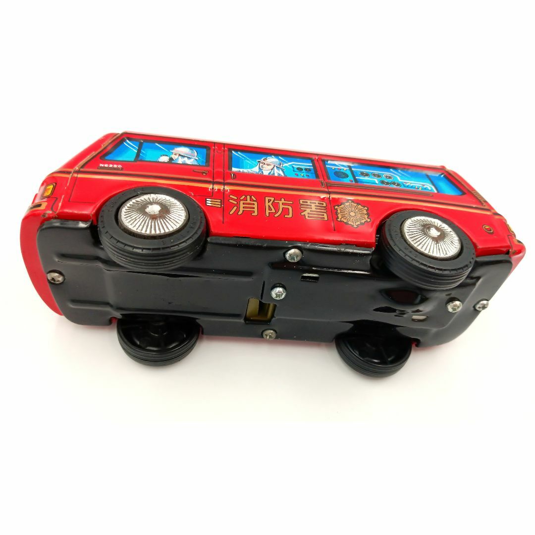 希少】1970年代レトロ ブリキ製 消防指令車 動作確認済 希少】1970年代レトロ ブリキ製 消防指令車 動作確認済