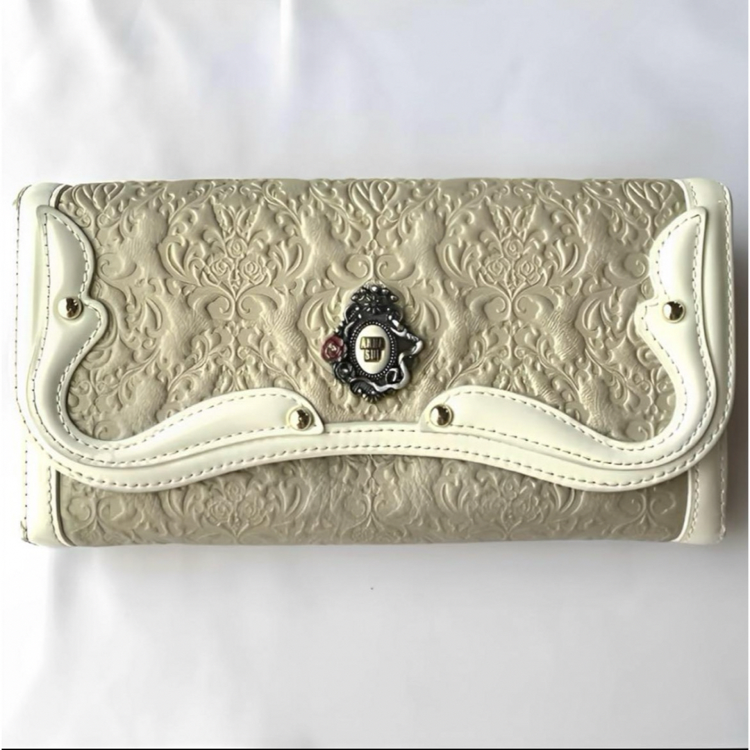 新品同様】ANNA SUI アナスイ セルパン 口金長財布 ゴールド がま口 新品同様】ANNA SUI アナスイ セルパン 口金長財布 ゴールド がま口