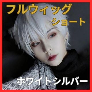 未使用 アシスト ホワイトシルバー コスプレウィッグ ミディアム 未使用 アシスト ホワイトシルバー コスプレウィッグ ミディアム