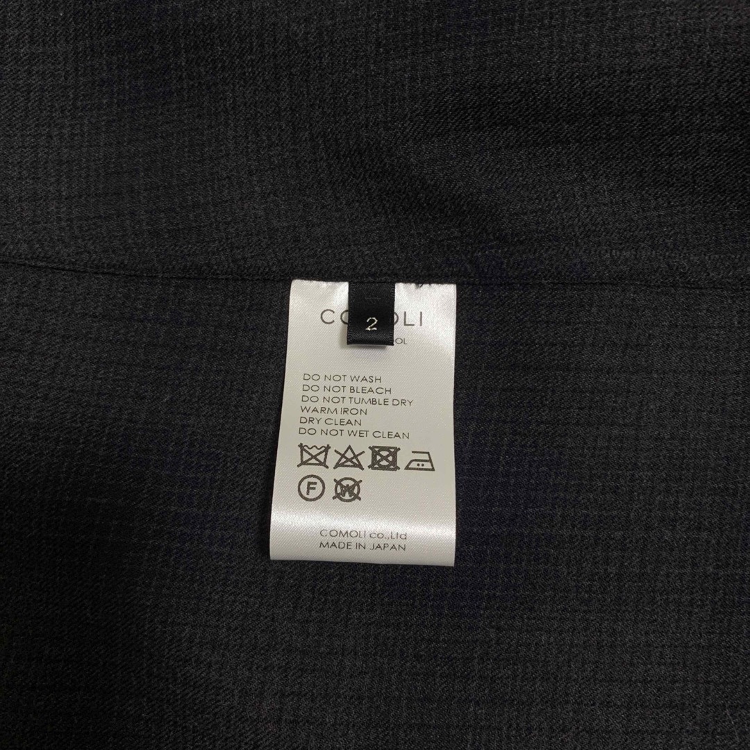 未使用】COMOLI ウールチェックショールカラージャケット 未使用】COMOLI ウールチェックショールカラージャケット