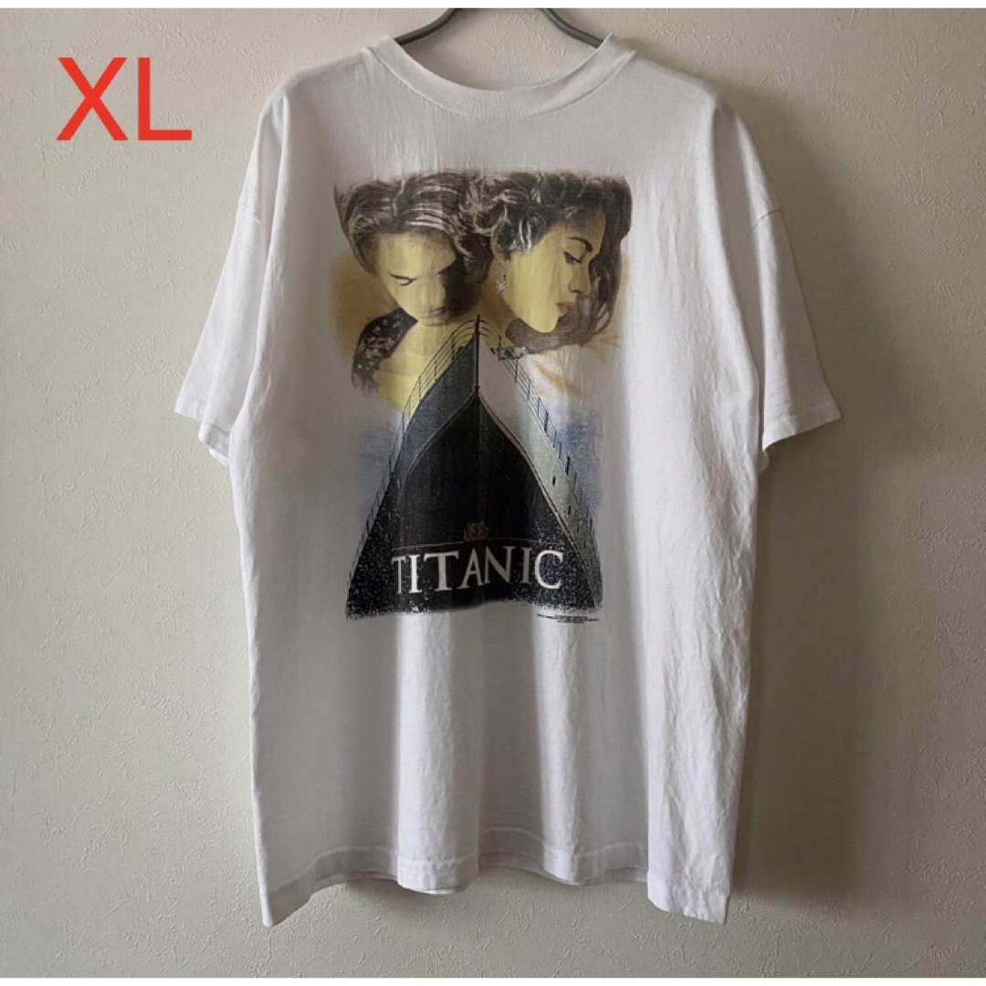 Titanic Promo Tee XL タイタニック 白 Tシャツ ムービーT Titanic Promo Tee XL タイタニック 白 Tシャツ ムービーT