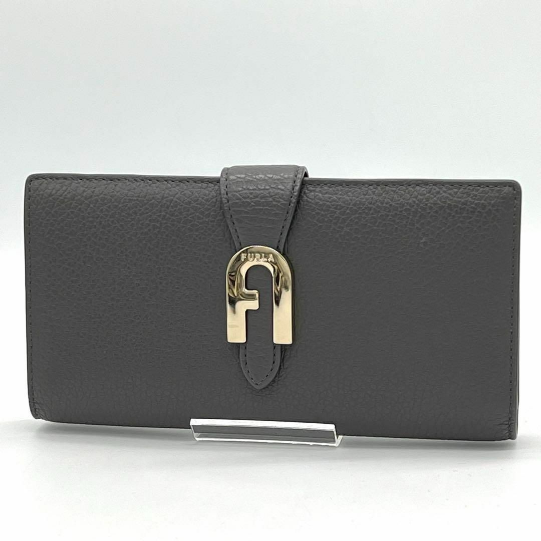 新品☆ FURLA(フルラ)グレー グレージュ ありがた レザー 折り財布 新品☆ FURLA(フルラ)グレー グレージュ ありがた レザー 折り財布