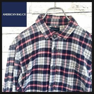 アメリカンラグシー(AMERICAN RAG CIE)の【定番商品】アメリカンラグシー　チェック柄　長袖シャツ　サイズ2 B119(シャツ)