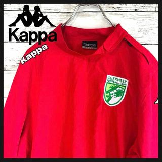 【希少商品】Kappa レッド　スウェットトレーナー　刺繍ロゴ　L B93(スウェット)