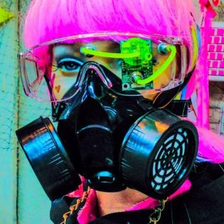 人気ガスマスク コスプレ 衣装 原宿系 スチームパンク ゆめかわいい メンヘラ