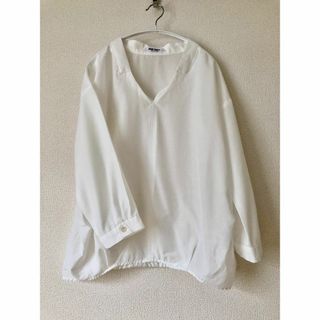 1.2万/1度着用【NODE POINT】日本製7分袖ブラウス　サイズ38(シャツ/ブラウス(長袖/七分))