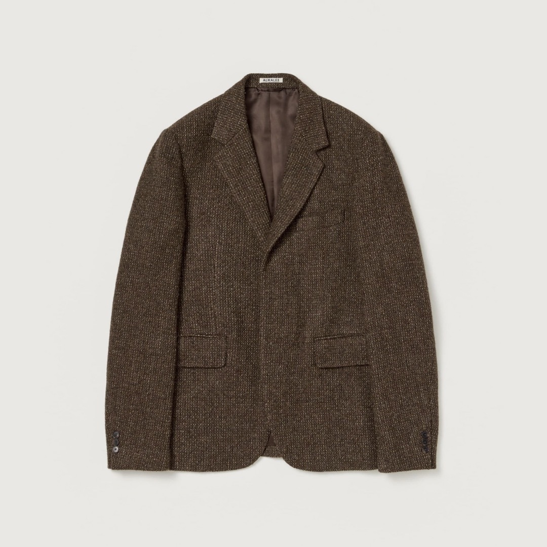 AURALEE - LAMA SHETLAND WOOL TWEED OVER JACKET 4の通販 by AURALEE - LAMA SHETLAND WOOL TWEED OVER JACKET 4の通販 by