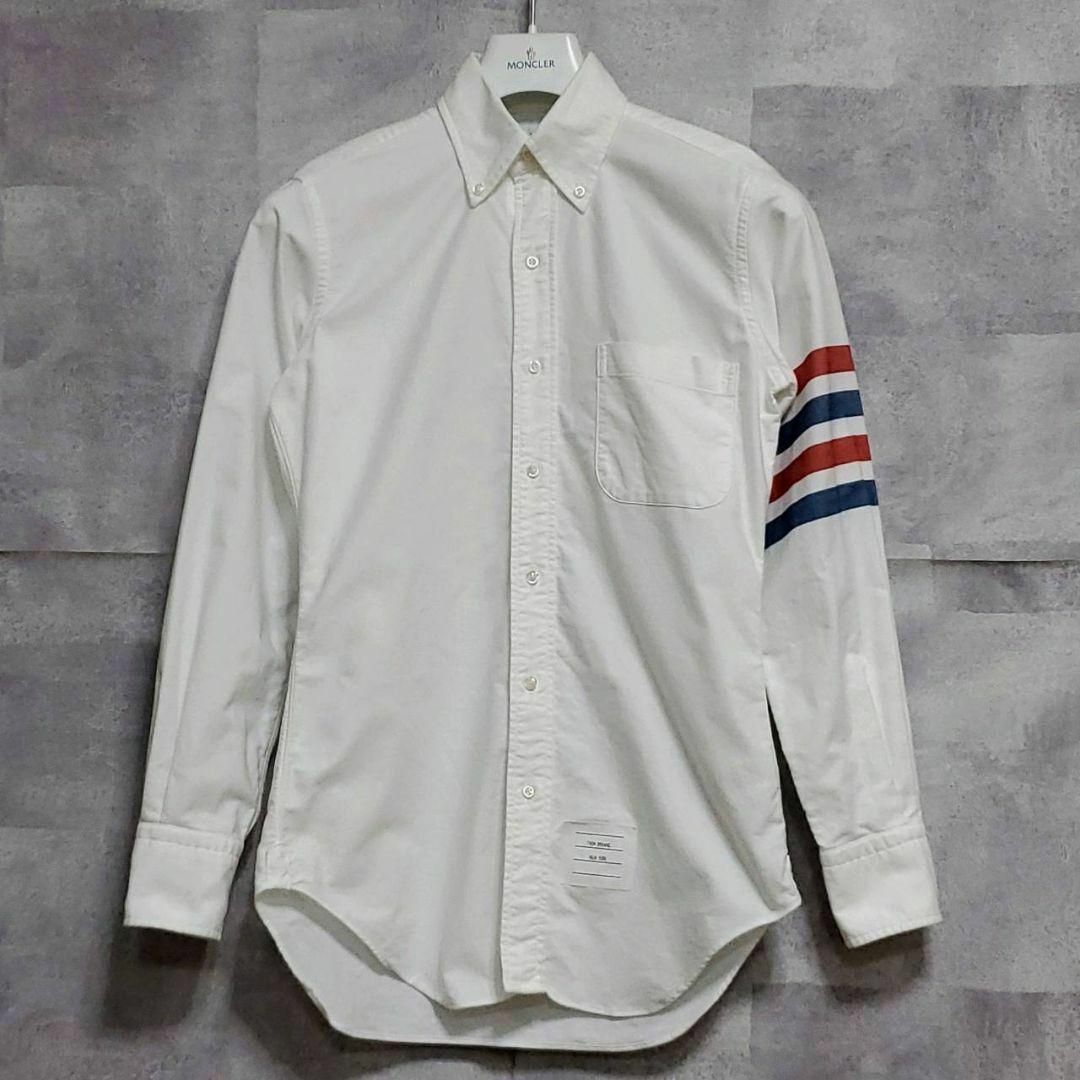 THOM BROWNE - 美品 XS トムブラウン 4BAR トリコロール ボタン THOM BROWNE - 美品 XS トムブラウン 4BAR トリコロール ボタン