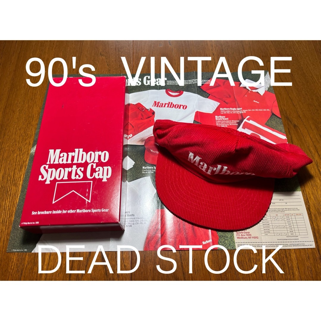 貴重!未使用、箱付!Marlboro CORDS CAP マルボロ キャップ 帽子 貴重!未使用、箱付!Marlboro CORDS CAP マルボロ キャップ 帽子