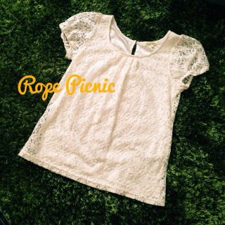 ロペピクニック(Rope' Picnic)のRope Picnicレース編カットソー(カットソー(半袖/袖なし))