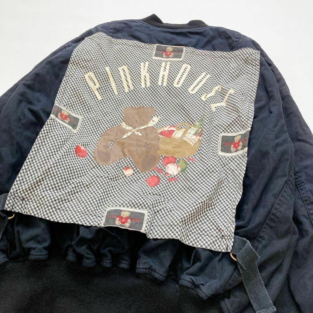 PINK HOUSE - ピンクハウス くま 刺繍 ゼッケン ブルゾン PINK HOUSE - ピンクハウス くま 刺繍 ゼッケン ブルゾン