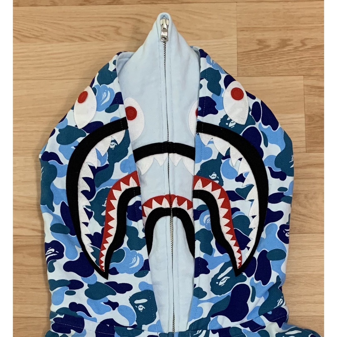A BATHING APE - 激レア APE abc Blue ダブル シャークパーカー A BATHING APE - 激レア APE abc Blue ダブル シャークパーカー