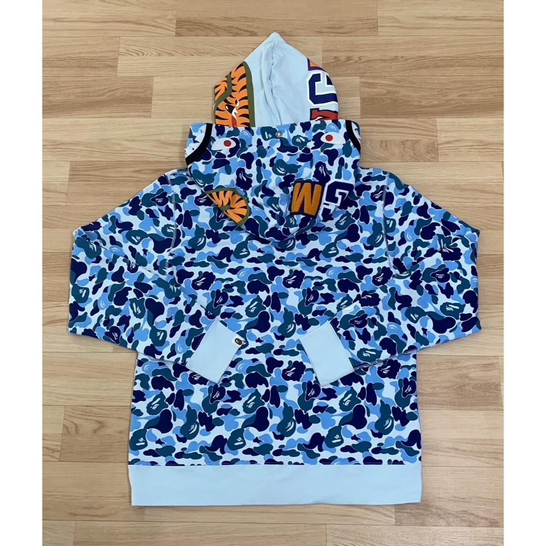 A BATHING APE - 激レア APE abc Blue ダブル シャークパーカー A BATHING APE - 激レア APE abc Blue ダブル シャークパーカー
