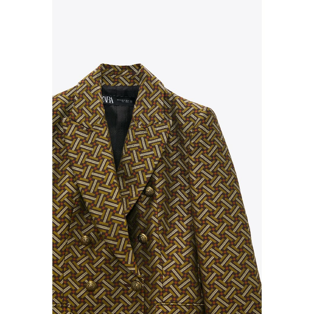 ZARA - ZARA ジャガードクロスオーバーフロントブレザー Sサイズ ZARA - ZARA ジャガードクロスオーバーフロントブレザー Sサイズ