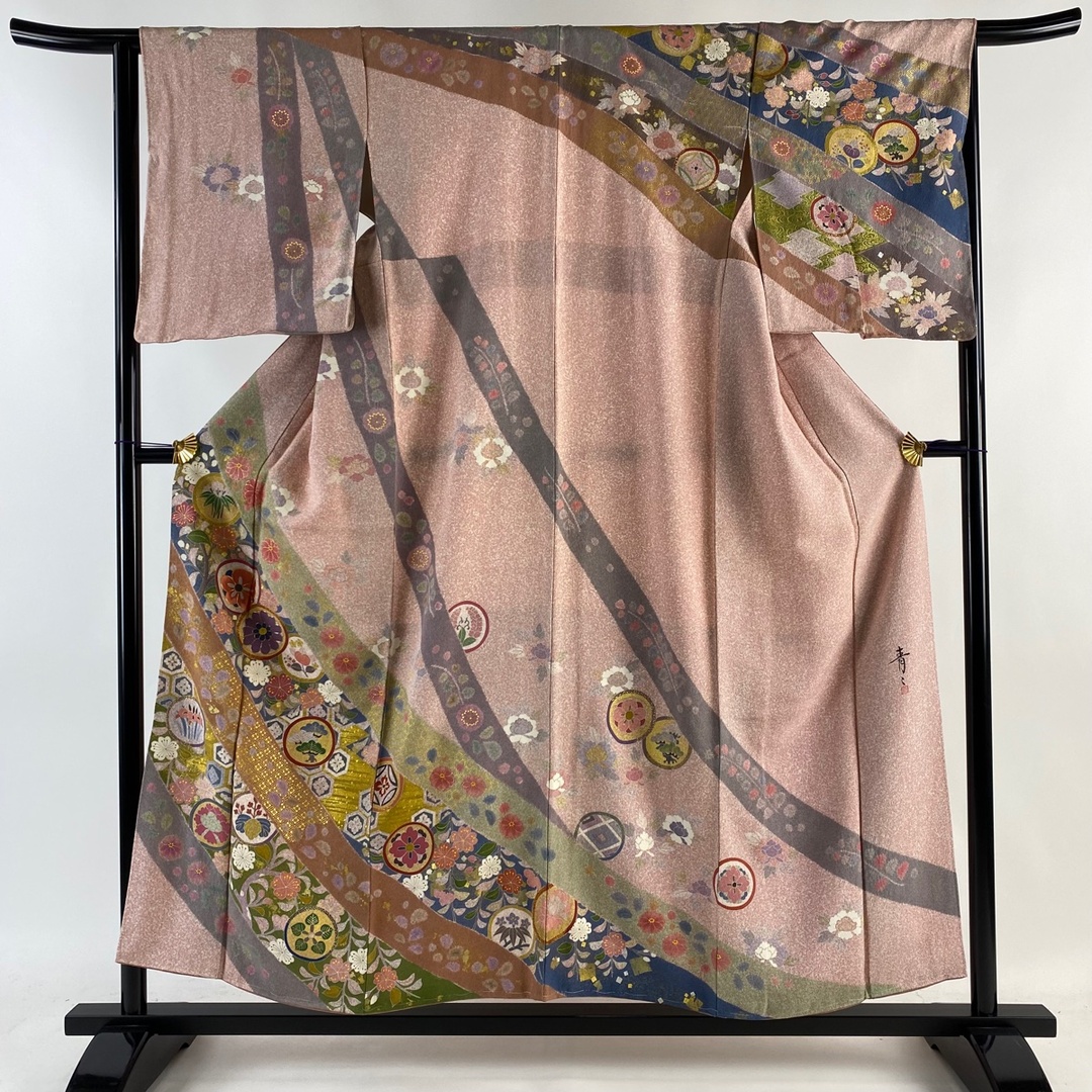 訪問着 身丈154.5cm 裄丈65cm 正絹 美品 逸品 【中古】