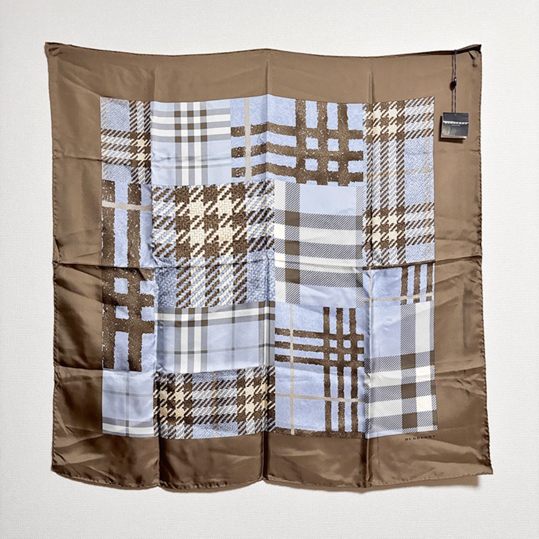 未使用タグ付【BURBERRY バーバリー】シルク 大判スカーフ ノバ 未使用タグ付【BURBERRY バーバリー】シルク 大判スカーフ ノバ