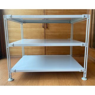 無印良品 まるい スチールユニットシェルフ3台(グレー棚板12枚) 無印良品 まるい スチールユニットシェルフ3台(グレー棚板12枚)