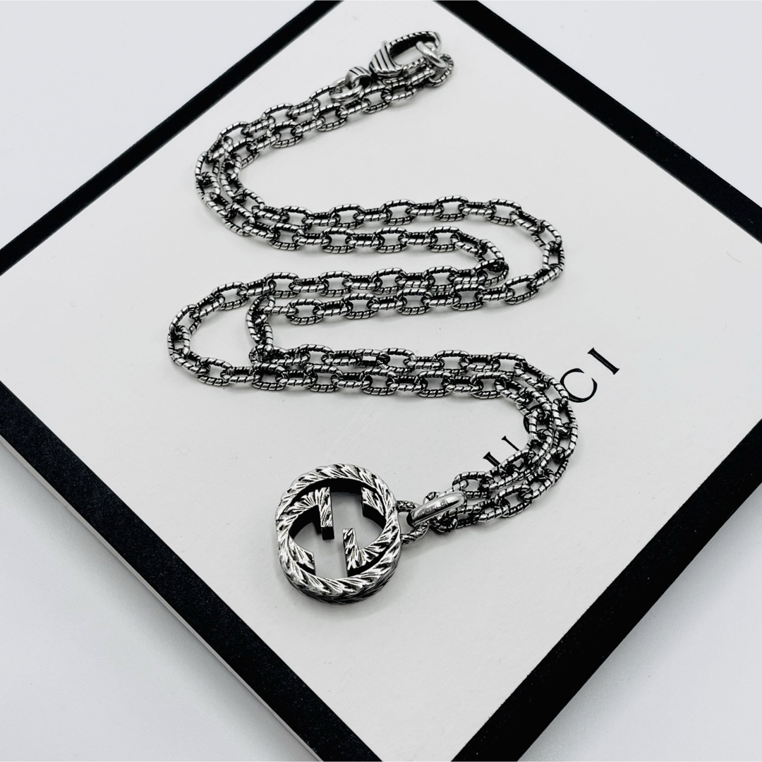 美品 GUCCI グッチ ネックレス インターロッキング アラベスク 美品 GUCCI グッチ ネックレス インターロッキング アラベスク
