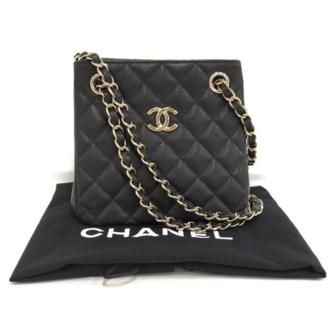 CHANEL - CHANEL ミニバケットバッグ ブラック レザー AS3176の CHANEL - CHANEL ミニバケットバッグ ブラック レザー AS3176の