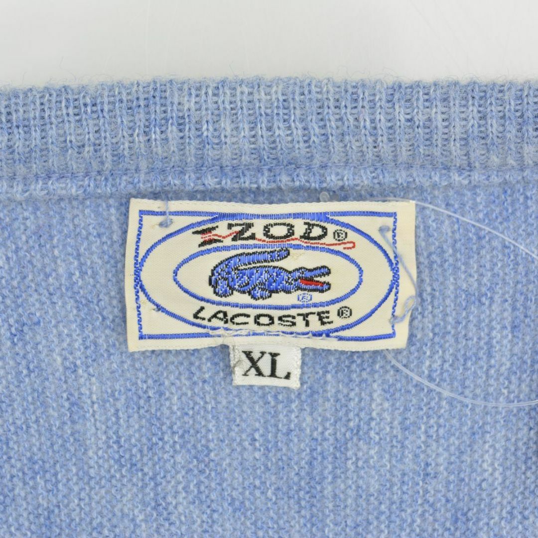 LACOSTE - 【IZODLACOSTE】70s 糸巻きタグ Vネックアクリル長袖 LACOSTE - 【IZODLACOSTE】70s 糸巻きタグ Vネックアクリル長袖