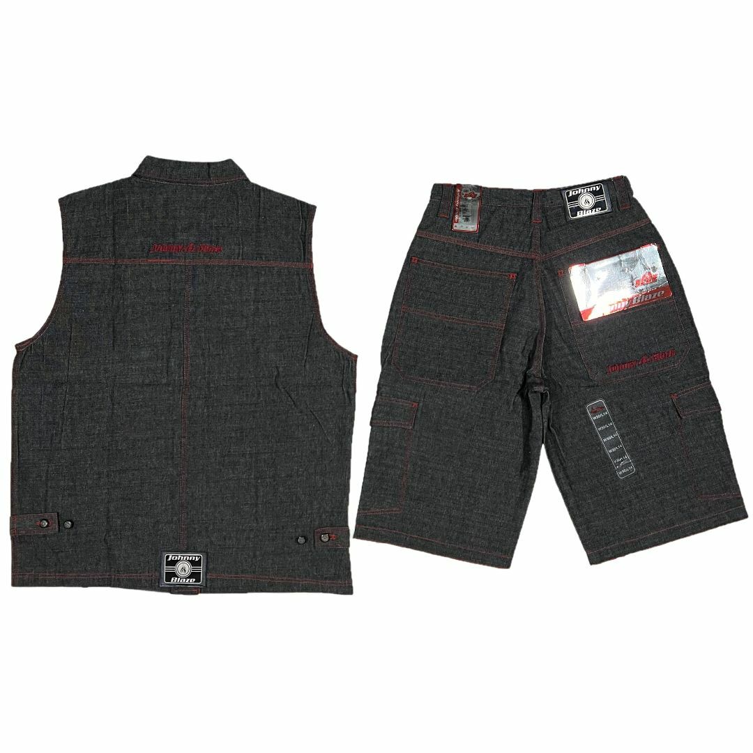 JOHNNY BLAZE - ジョニーブレイズ ボタンタイプ S/S デニム 上下 JOHNNY BLAZE - ジョニーブレイズ ボタンタイプ S/S デニム 上下