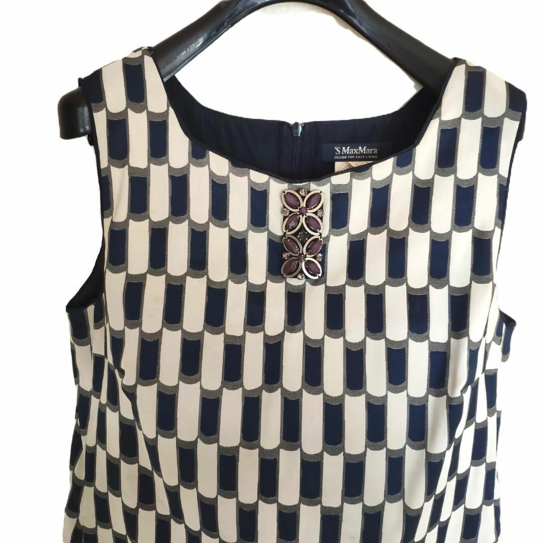 S Max Mara - S Max Mara マックスマーラ ワンピース 総柄 S Max Mara - S Max Mara マックスマーラ ワンピース 総柄