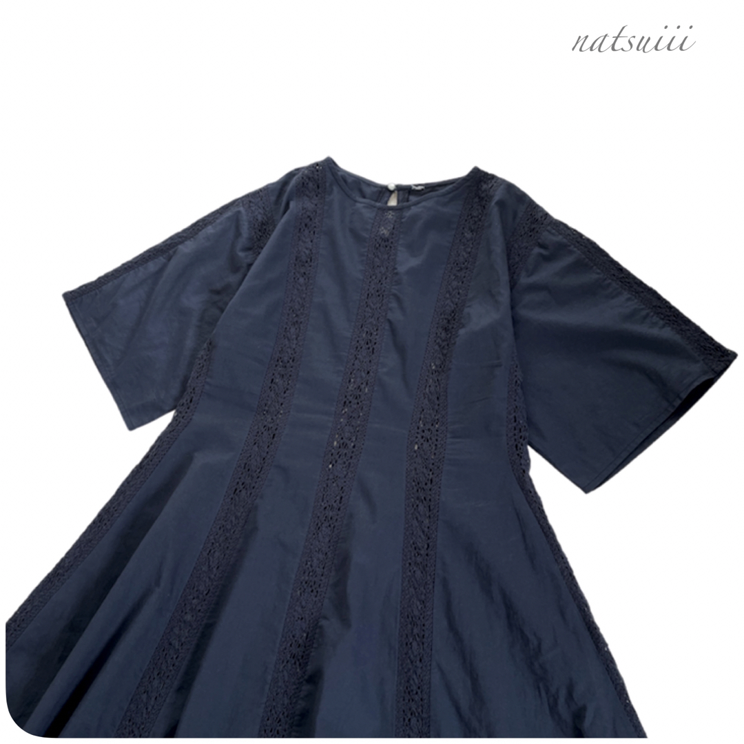 MERLETTE × トゥモローランド . パネル レース フレア ワンピース MERLETTE × トゥモローランド . パネル レース フレア ワンピース