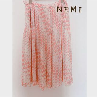 ケティ(ketty)の新品　未使用　NEMI ネーミ　プリーツスカート　ドット柄　ひざ下　ケティ(ひざ丈スカート)