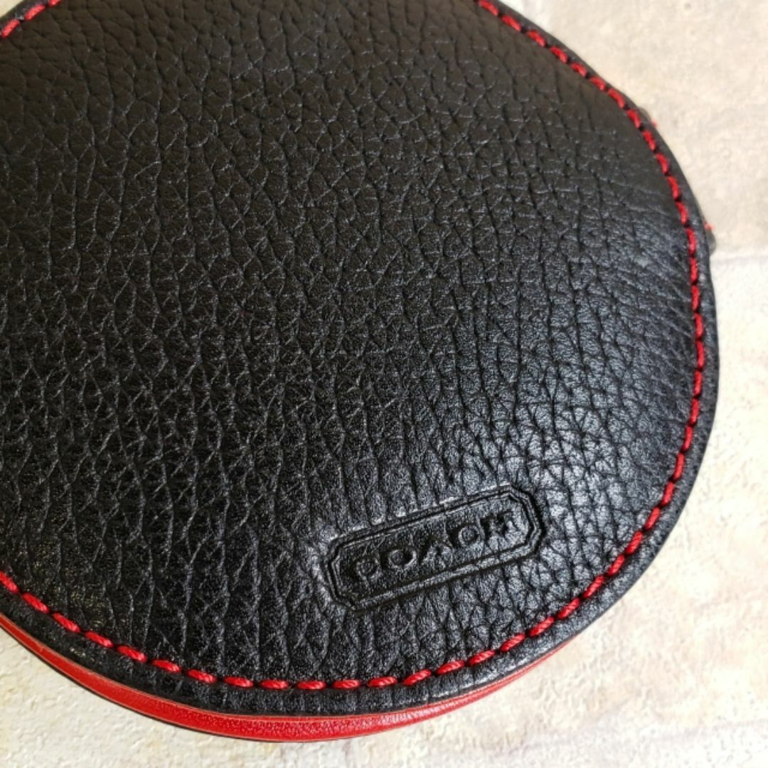 COACH - コーチ COACH ☆ 手鏡 ミラー レザー コンパクト COACH - コーチ COACH ☆ 手鏡 ミラー レザー コンパクト