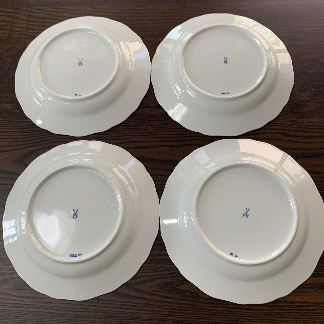 未使用保管品 ②マイセンブルーオニオンプレート4枚 食器 未使用保管品 ②マイセンブルーオニオンプレート4枚 食器