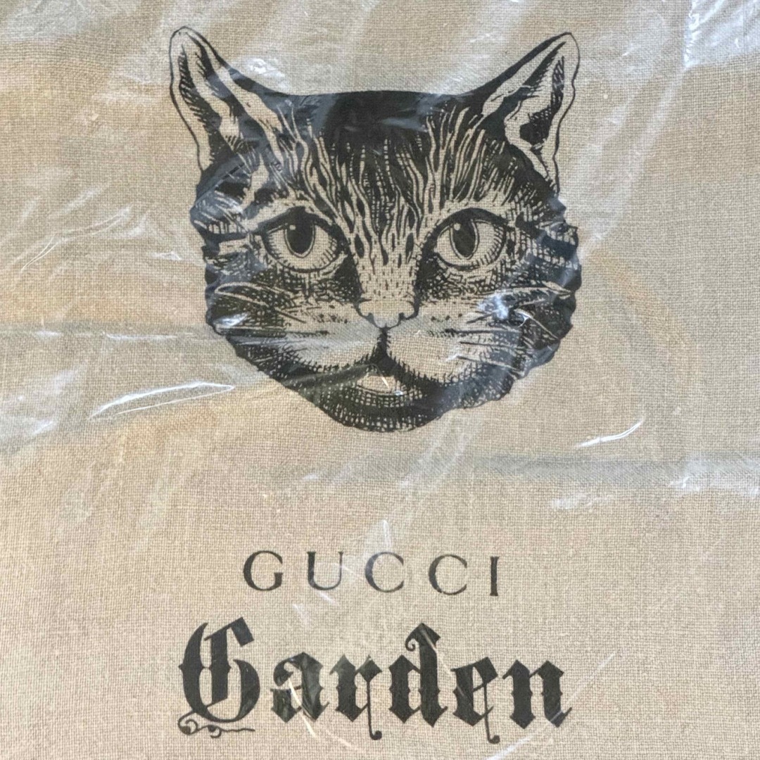 GUCCI - GUCCI グッチ ガーデン マチつき トートバッグ キャット GUCCI - GUCCI グッチ ガーデン マチつき トートバッグ キャット