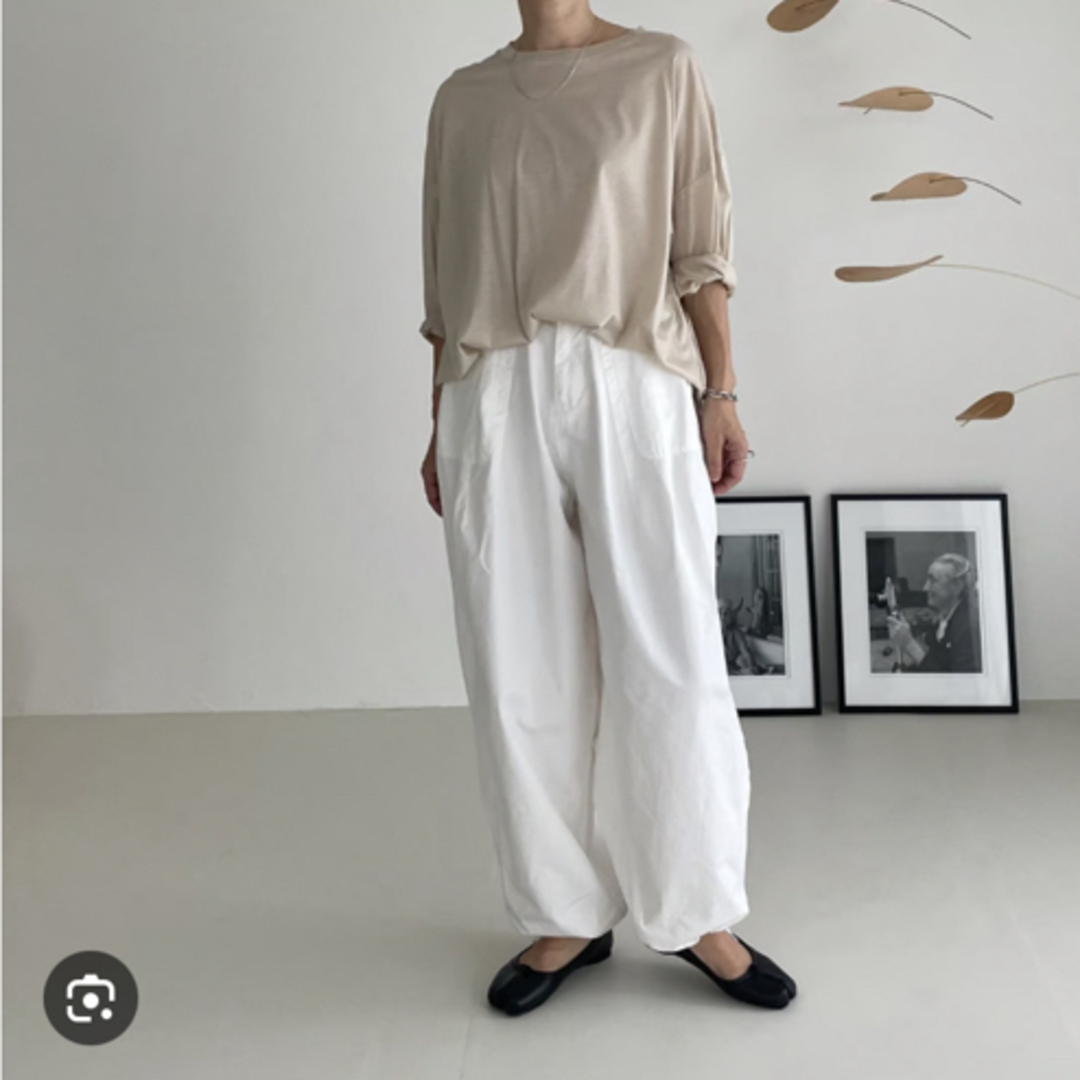 argue COTTON TWILL MOV PANTS ホワイト パンツ argue COTTON TWILL MOV PANTS ホワイト パンツ