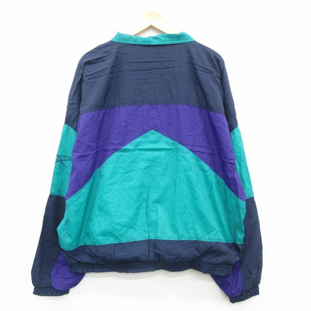 XL☆古着 リーボック REEBOK 長袖 ナイロン ジャケット メンズ