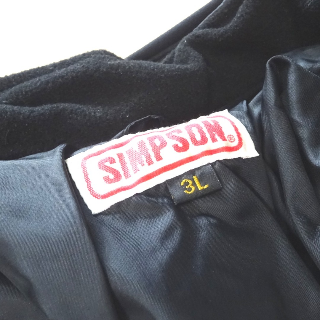 SIMPSON - シンプソン ライダースジャケット #3L 両肩 両肘 SIMPSON - シンプソン ライダースジャケット #3L 両肩 両肘